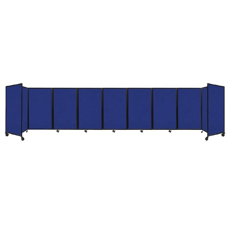 Versare Room Divider 360 Folding Portable Partition 25' x 5' Royal Blue Fabric 1160905